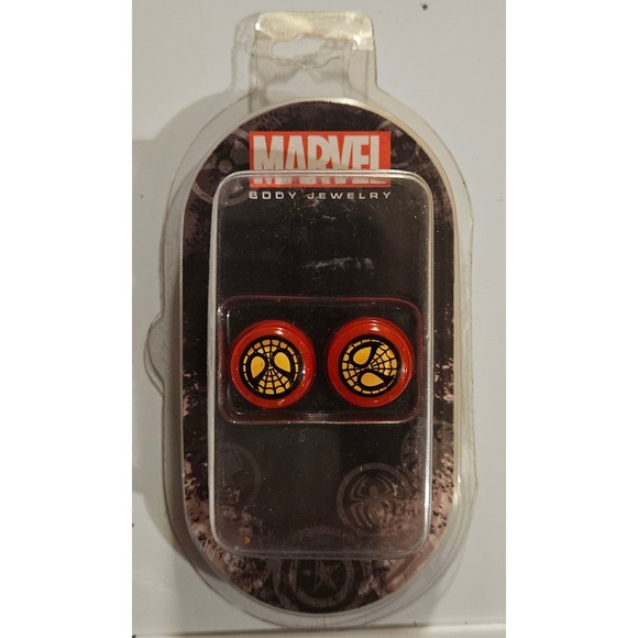 Marvel Other - Marvel Body‎ Jewelry Spiderman Ear Plugs Gauges Spider Man